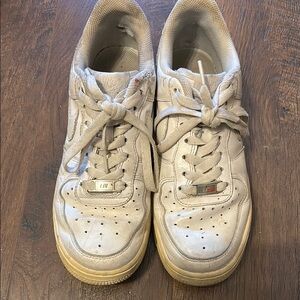 Nike Air Forces White Sneakers with Perforated Design